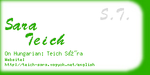 sara teich business card